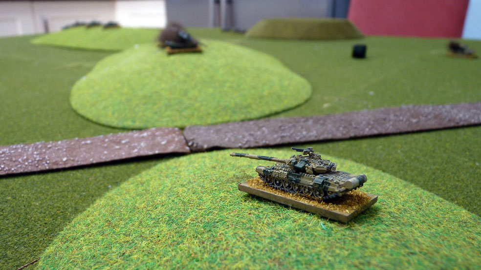 The leading Indain tanks mount the central ridge